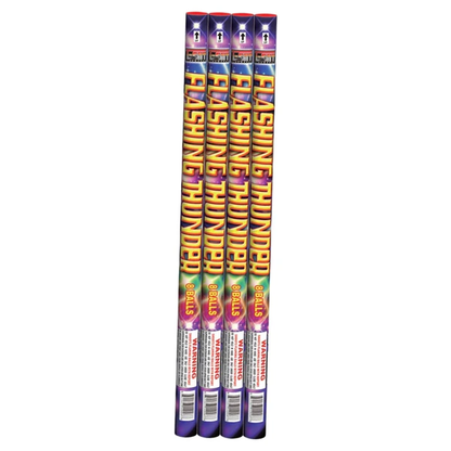 Truenos Destellantes Roman Candle de 8 Disparos (Paquete de 4)
