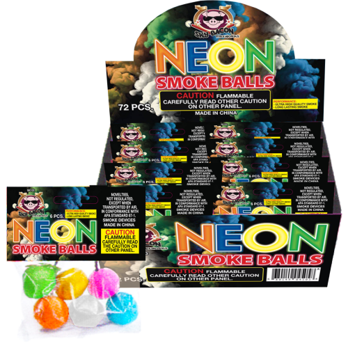 Neon Smoke Balls Clay (6-Pack)