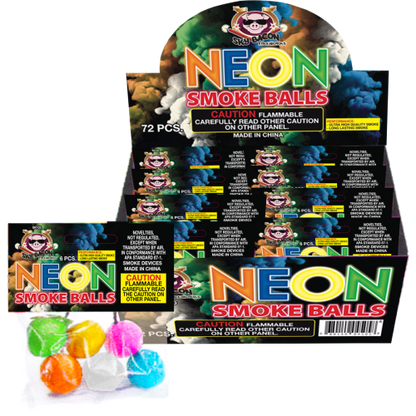 Neon Smoke Balls Clay (6-Pack)