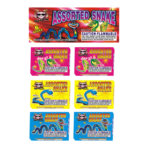 Assorted Snake Bag Ground Novelty (6-Pack)