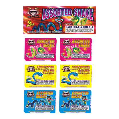 Assorted Snake Bag Ground Novelty (6-Pack)