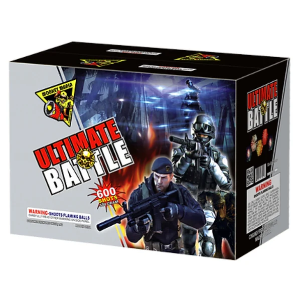 Tarta Aérea Ultimate Battle XL de 600 Disparos | Pack de Caja™ 3/1