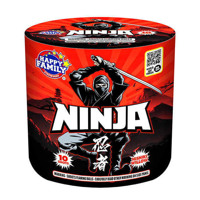 Ninja 10-Shot Standard Aerial Cake – Elevated Fireworks
