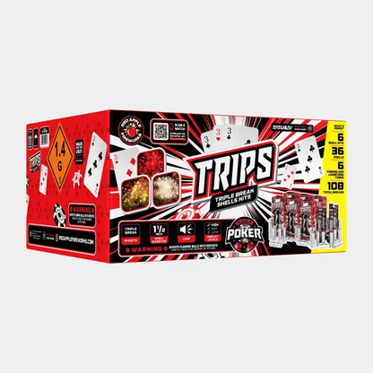 TRIPS™ cartuchos triples de 6 disparos con bolas de ruptura