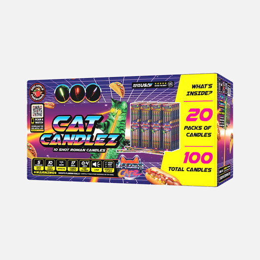 Cat Candlez™ 10 Disparos de Velas Romanas