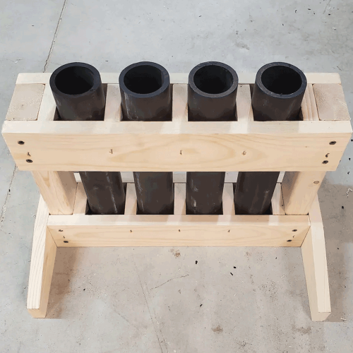 Estante recto de 4 inyecciones de HDPE
