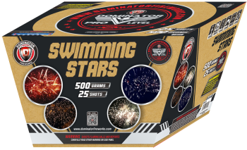 Tarta aérea XL de 25 disparos Swimming Stars