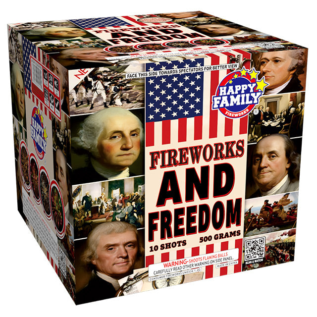 Fireworks & Freedom 10-Shot XL Aerial Cake