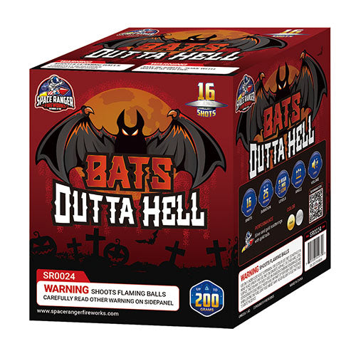 Bats Outa Hell 16-Shot Standard Aerial Cake