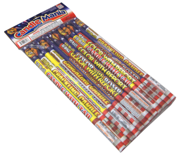 Vela Romana de 10 Tiros Candle Mania (Paquete de 12)