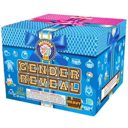 Gender Reveal Blue 36-Shot XL Aerial Cake
