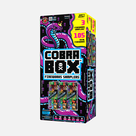 Cobra Box™ 730 Sampler de fuegos artificiales Shot®