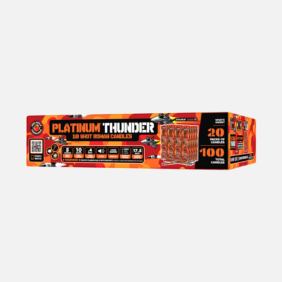 Platinum® Thunder 10 Shot Roman Candles – Elevated Fireworks Platinum® Thunder 10 Shot Roman Candles – Elevated Fireworks