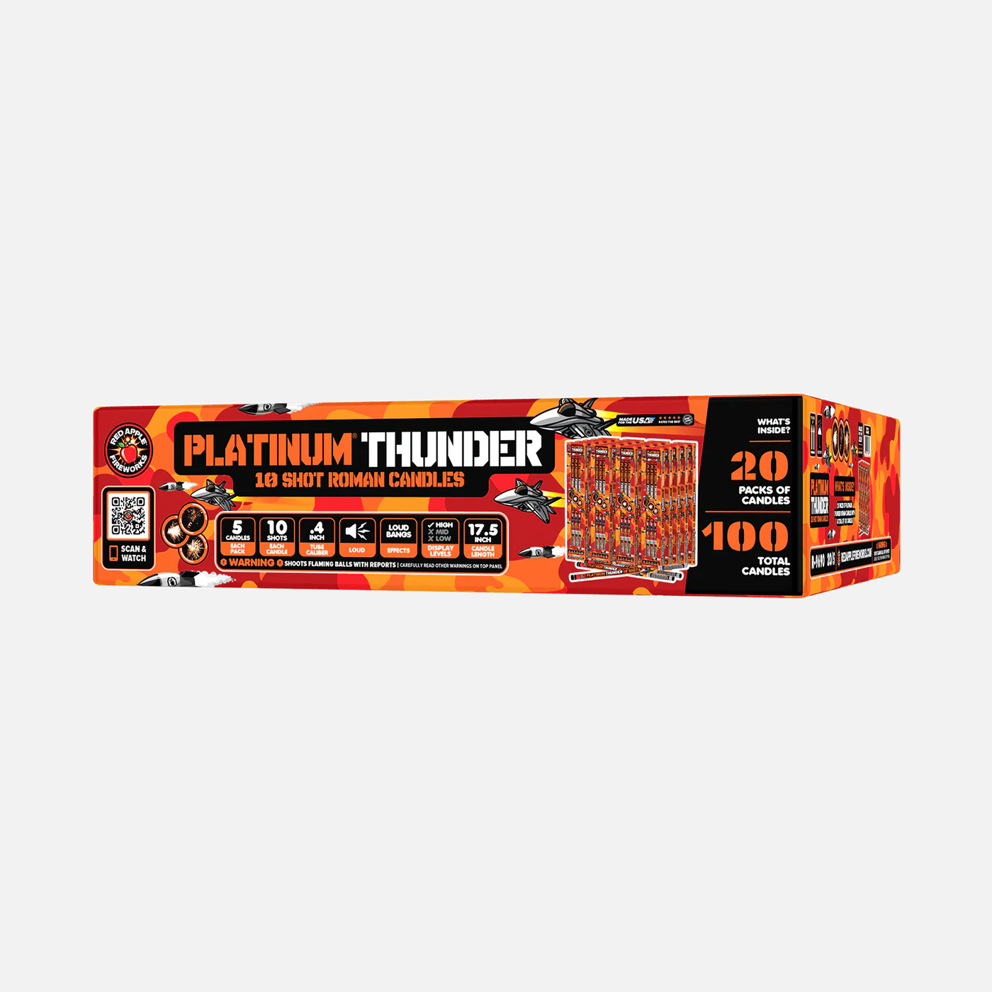 Platinum Thunder 10-Shot Roman Candles