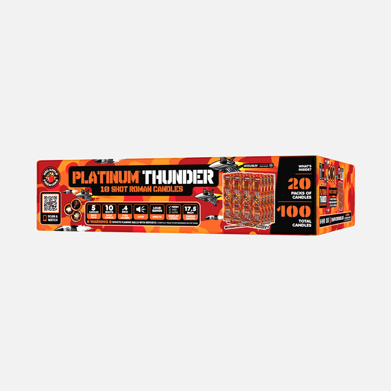 Velas Romanas Platinum® Thunder de 10 Tiros