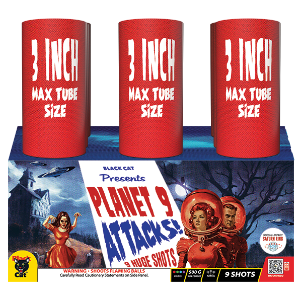 Tarta aérea XL de 9 disparos de Planet 9 Attacks