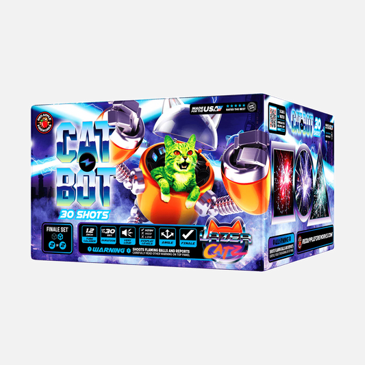 Cattack!™ 60 disparos XL® Conjunto de fuegos artificiales aéreos®