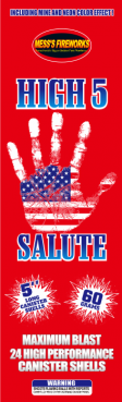 High 5 Salutes 24-Shot 5 in. Canister Shells