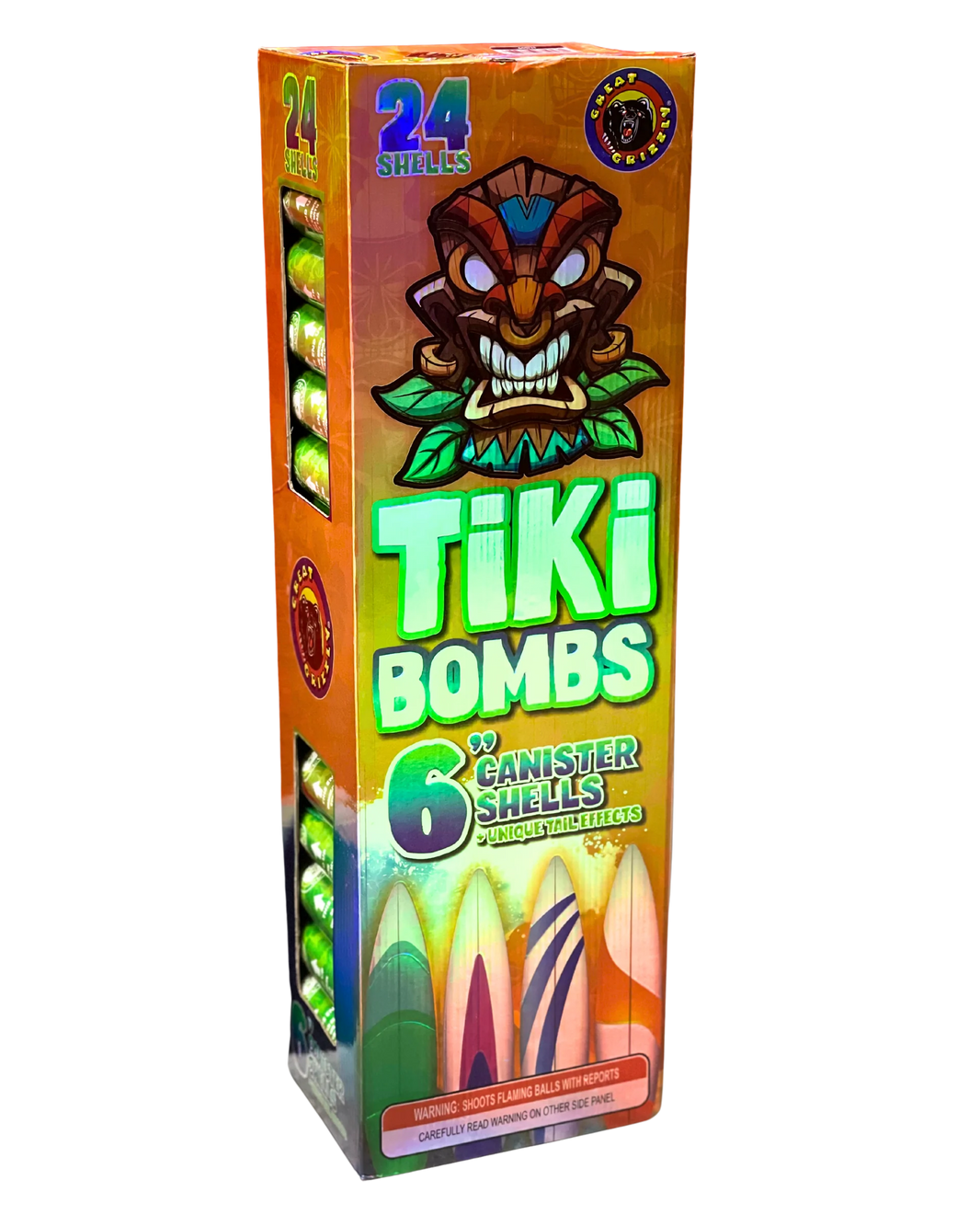 Tiki Bomb 24-Shot 6 in. Canister Shells | Case Pack™ 4/1