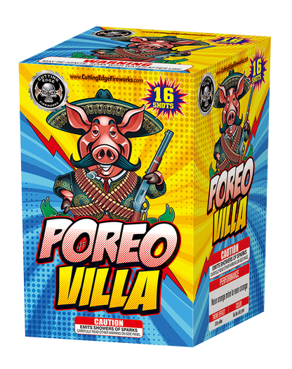 Torta aérea estándar de 16 disparos Poreo Villa