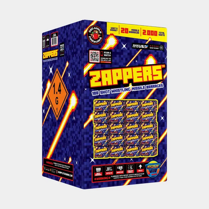 Zappers™ 100 disparos de barrera de misiles silbadores™