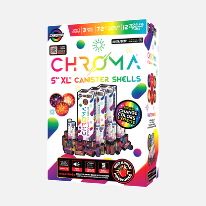 Color-Changing Chroma 24-Shot 5 in. XL Canister Shells