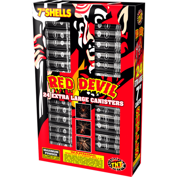 Red Devil de 24 disparos y 7 pulgadas. Proyectiles de mortero