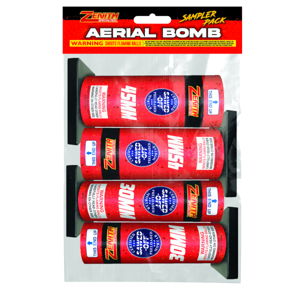 Aerial Bomb Sampler Pack 4-Shot Pre-Loaded Shell