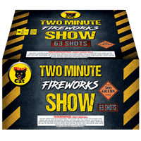 Two Minute Fireworks Show 63-Shot XL Aerial Cake