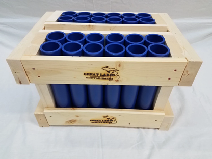 Great Lakes Mortar Racks™ 24-Shot Double Row Fan Rack