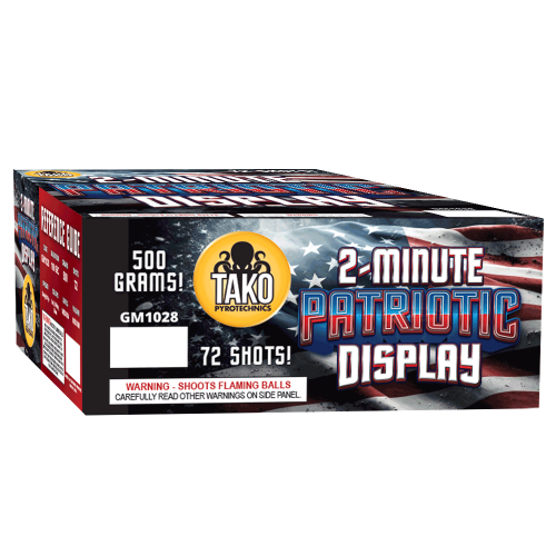2-Minute Patriotic Display 72-Shot XL Aerial Cake