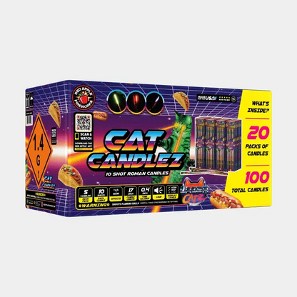 Cat Candlez™ 10 Disparos de Velas Romanas
