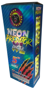 Carcasas de cartucho Neon Predator XL de 24 disparos y 5 pulgadas