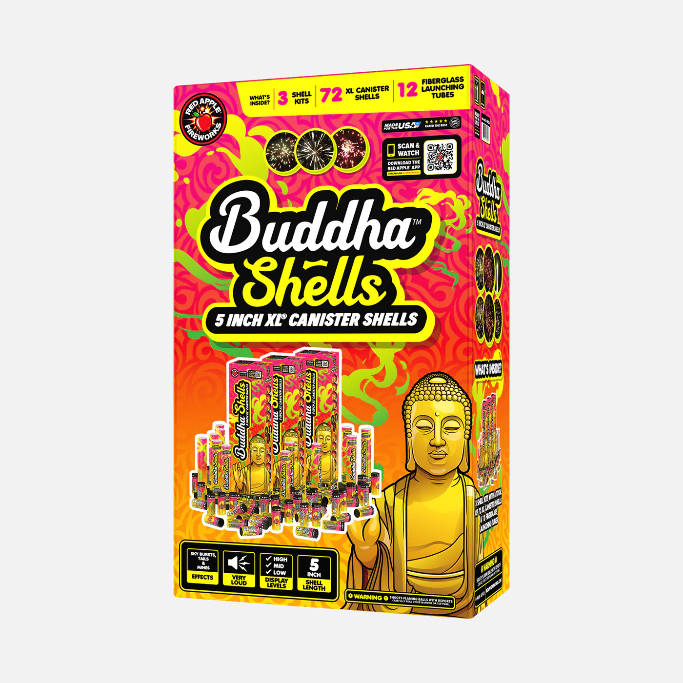 Buddha 24-Shot 5 in. XL Canister Shells