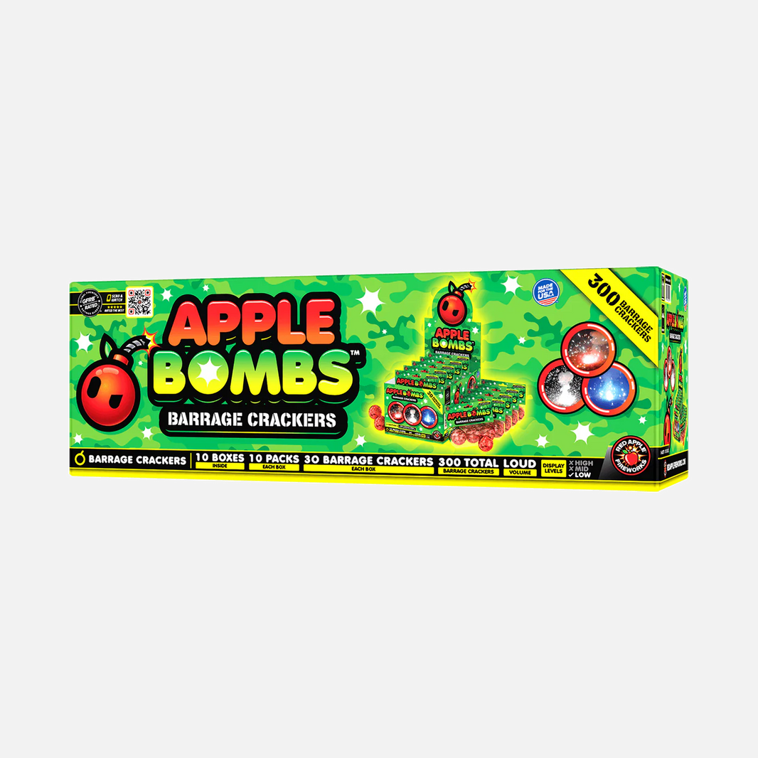 Apple Bombs Barrage Crackling Balls
