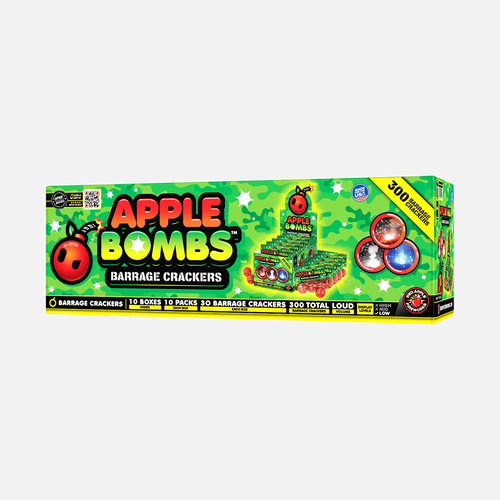 Apple Bombs Barrage Crackling Balls