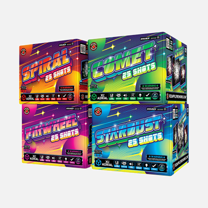 Set de fuegos artificiales aéreos XL® Galaxias™ de 100 disparos®