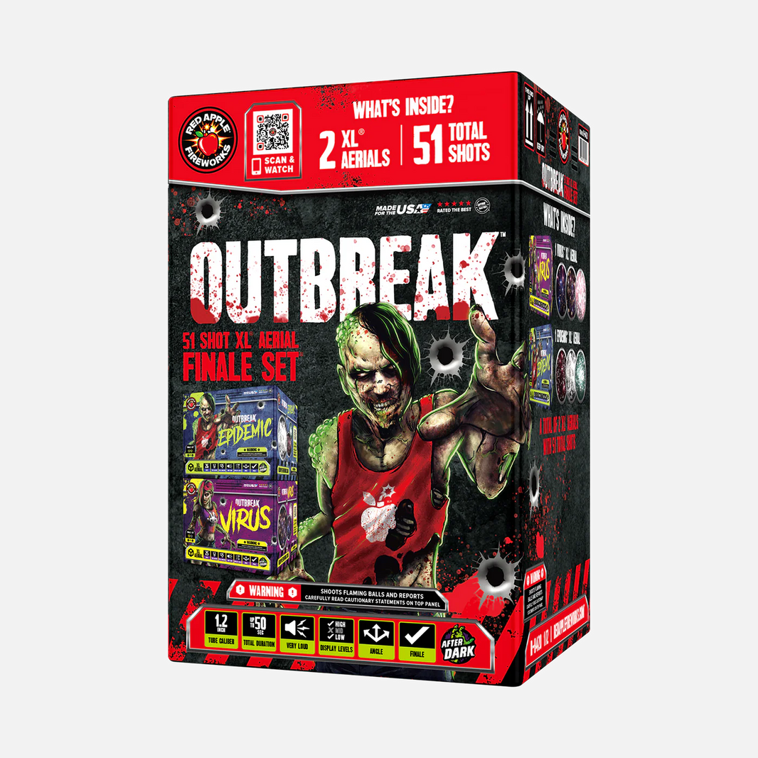 Outbreak™ 51 Disparos XL® Juego de fuegos artificiales aéreos®