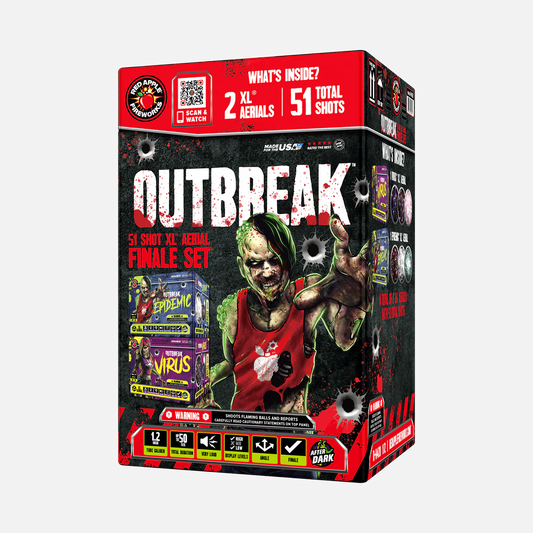 Outbreak™ 51 Disparos XL® Juego de fuegos artificiales aéreos®