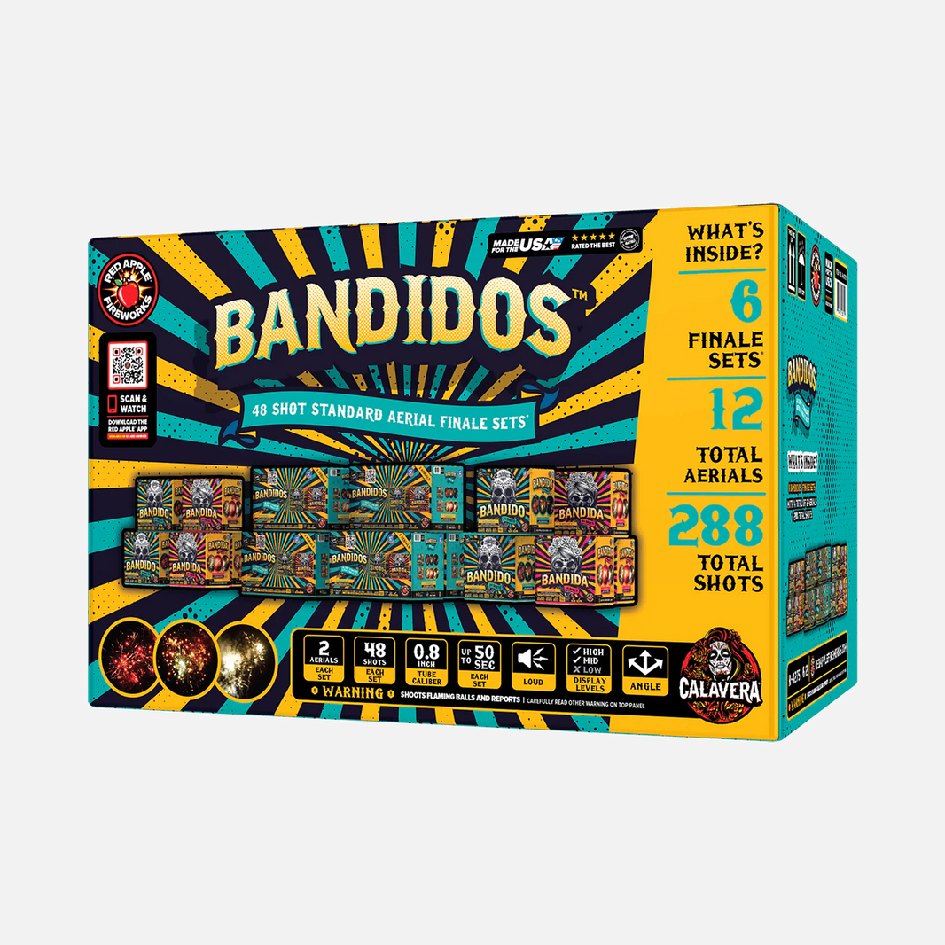 Calavera® Bandidos 48 disparos, sets de fuegos artificiales aéreos estándar para finales®