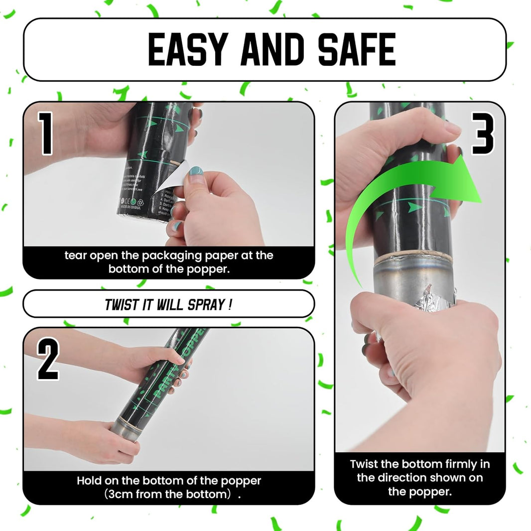 Confetti Popper (12 in, Green Confetti)