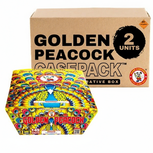 Golden Peacock 149-Shot XL Zipper Aerial Cake