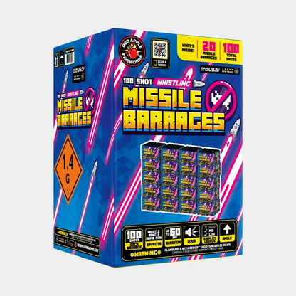 Fuegos artificiales 100 Shot Whistling Missile Barrages™
