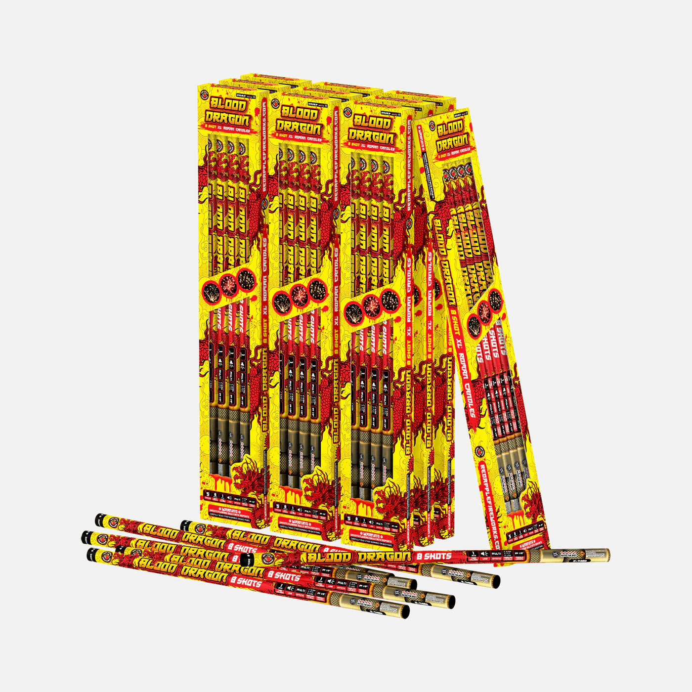 Blood Dragon 8-Shot XL Roman Candle