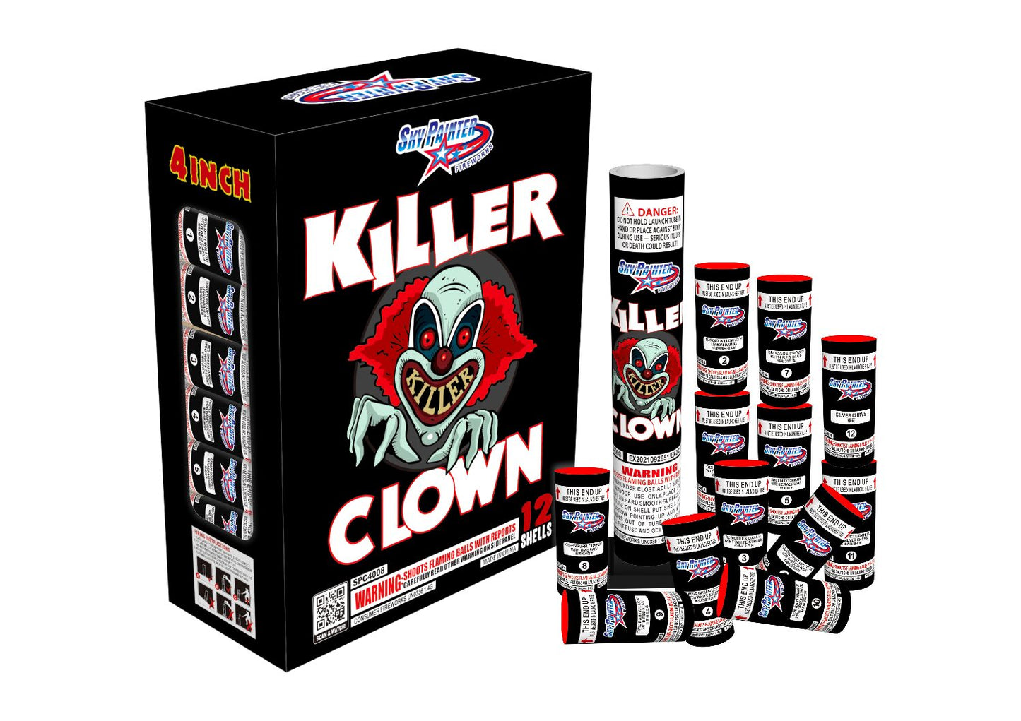 Killer Clown 12-Shot 4 in. Canister Shells