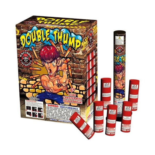 Double Thump 12-Shot 6 in. Canister Shells – Elevated Fireworks