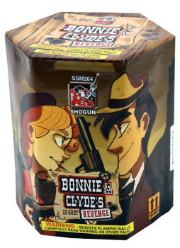 Bonnie & Clyde's Revenge 19-Shot V.I.P 18-Shot Large Aerial Cake Aerial Cake