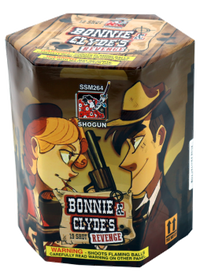 Bonnie & Clyde's Revenge 19-Shot V.I.P 18-Shot Large Aerial Cake Aerial Cake
