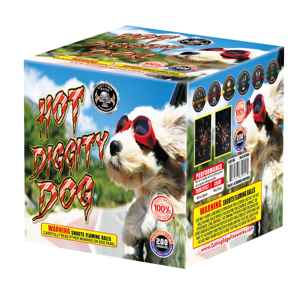 Hot Diggity Dog 25-Shot Standard Aerial Cake