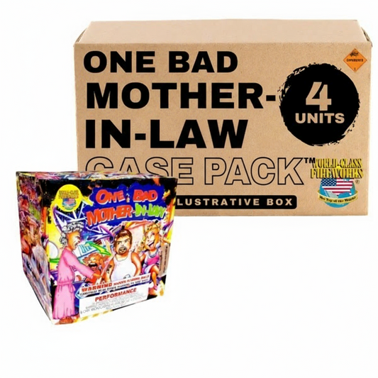 Pastel aéreo XL de 16 disparos One Bad Mother-In-Law | Paquete de cajas™ 4/1